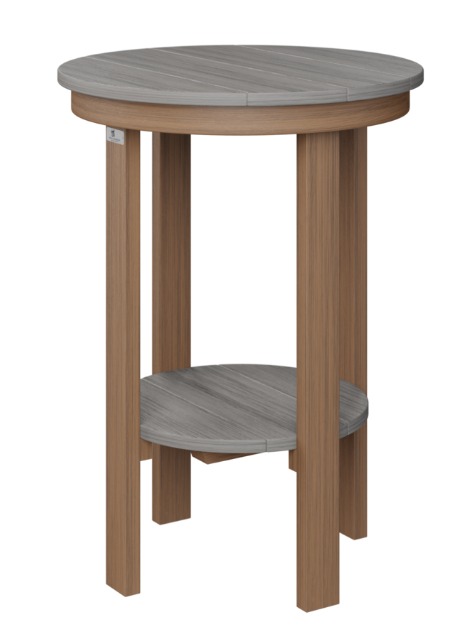 Berlin Gardens Round End Table - Counter (Natural Finish)